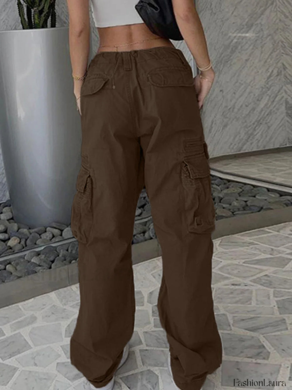 Washed Vintage Baggy Cargo Jeans Brown / XL Cargo Jeans