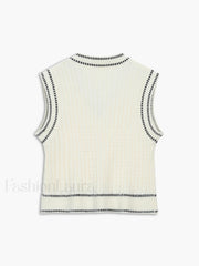 Weekend Wishes Graceful Sweater Vest Sweaters L