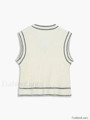 Weekend Wishes Graceful Sweater Vest Sweaters L