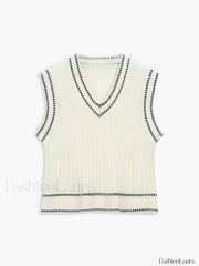 Weekend Wishes Graceful Sweater Vest Sweaters L