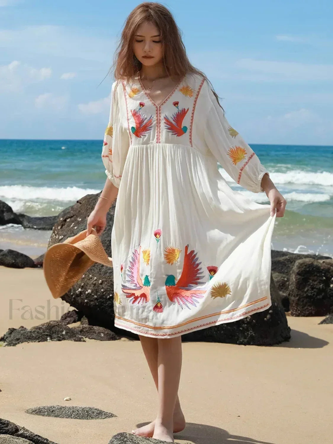 White Tiered Boho Dress – FashionLaura