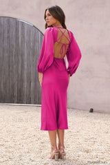 Wren Long Sleeve Charming Twist Maxi Dress