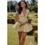 Yellow Flower Puff Mini Dress Yellow / S