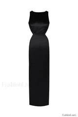Yves Elegant Maxi Dress S / Black