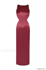 Yves Elegant Maxi Dress S / Cranberry