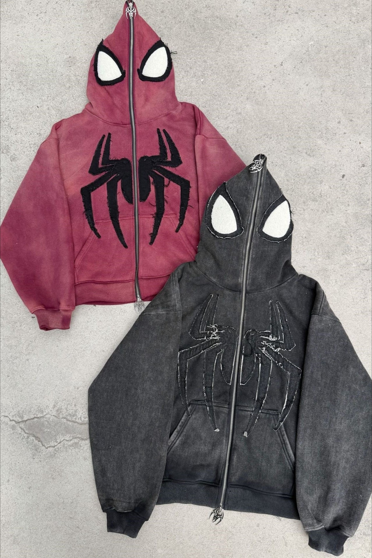 Spider Graphic Full Face Zip Hoodie