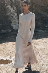 Slim Fit Crew Neck Sweater Dress