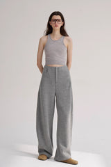 Slimming Narrow Curved Knit Pants