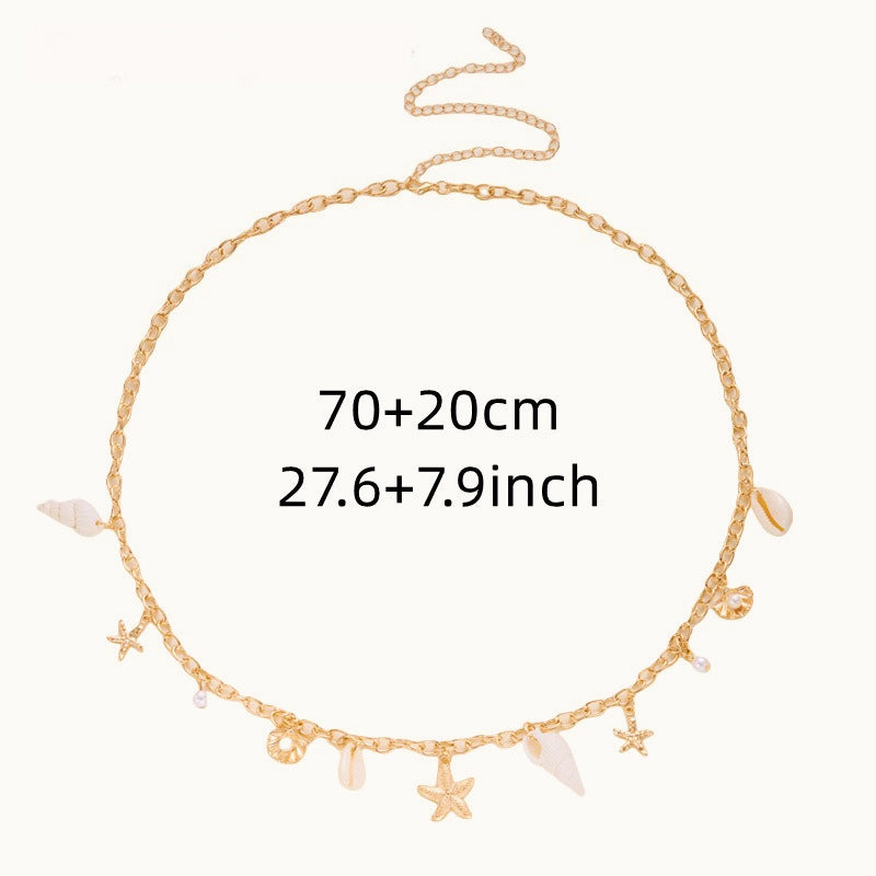 Boho Starfish Shell Beach Waist Chain