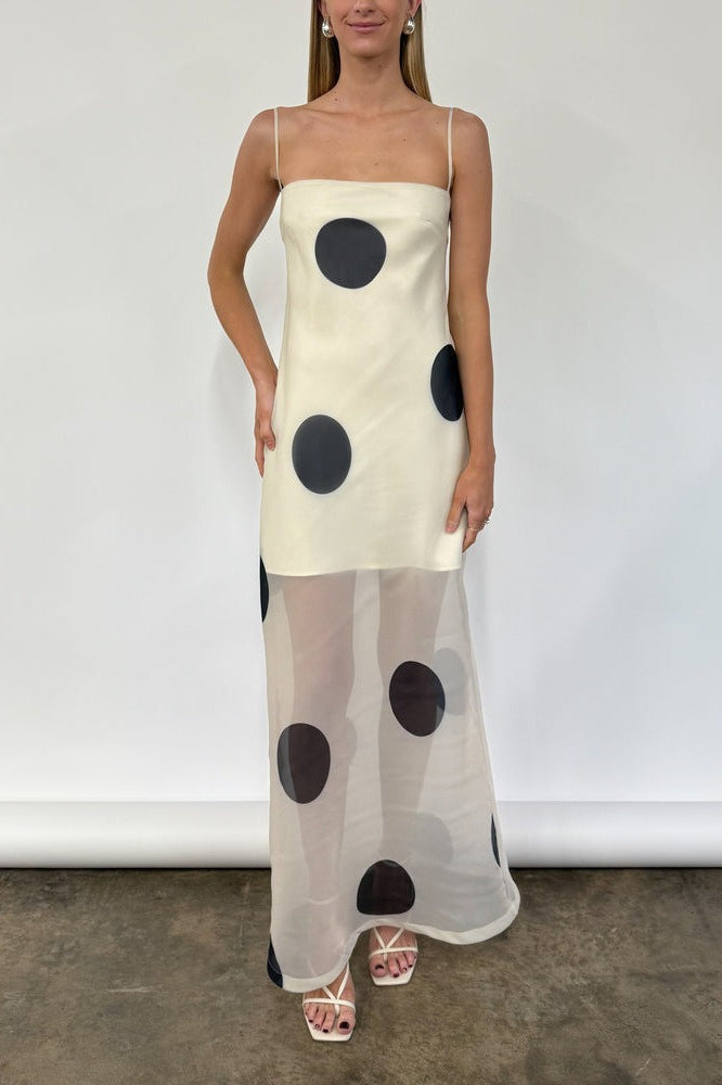 Polka Dot Bodycon Cami Maxi Dress Secondary image