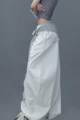 Ripped Lace Patchwork Relaxed Jeans