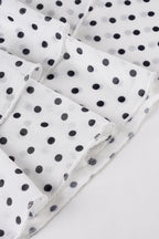 Polka Dot Low Rise Ruffle Trim A Line Skirt