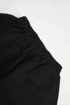 Distressed Typography Barrel Leg Pants