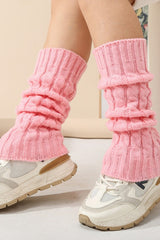Cable Knit Chunky Slouchy Boot Leg Warmers