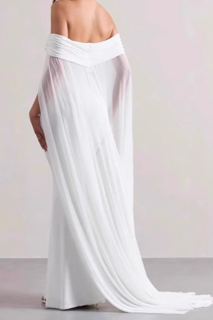 Strapless Cape Long Formal Dress Secondary image