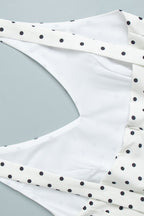 Sexy Polka Dot Halter Wide Leg Pants Set