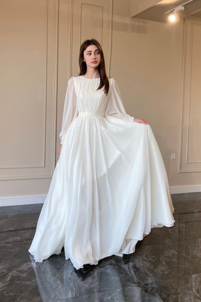 Lantern Sleeve Pearl Sheer Maxi Dress