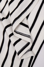 Cotton Striped Crew Neck Long Sleeve Tee