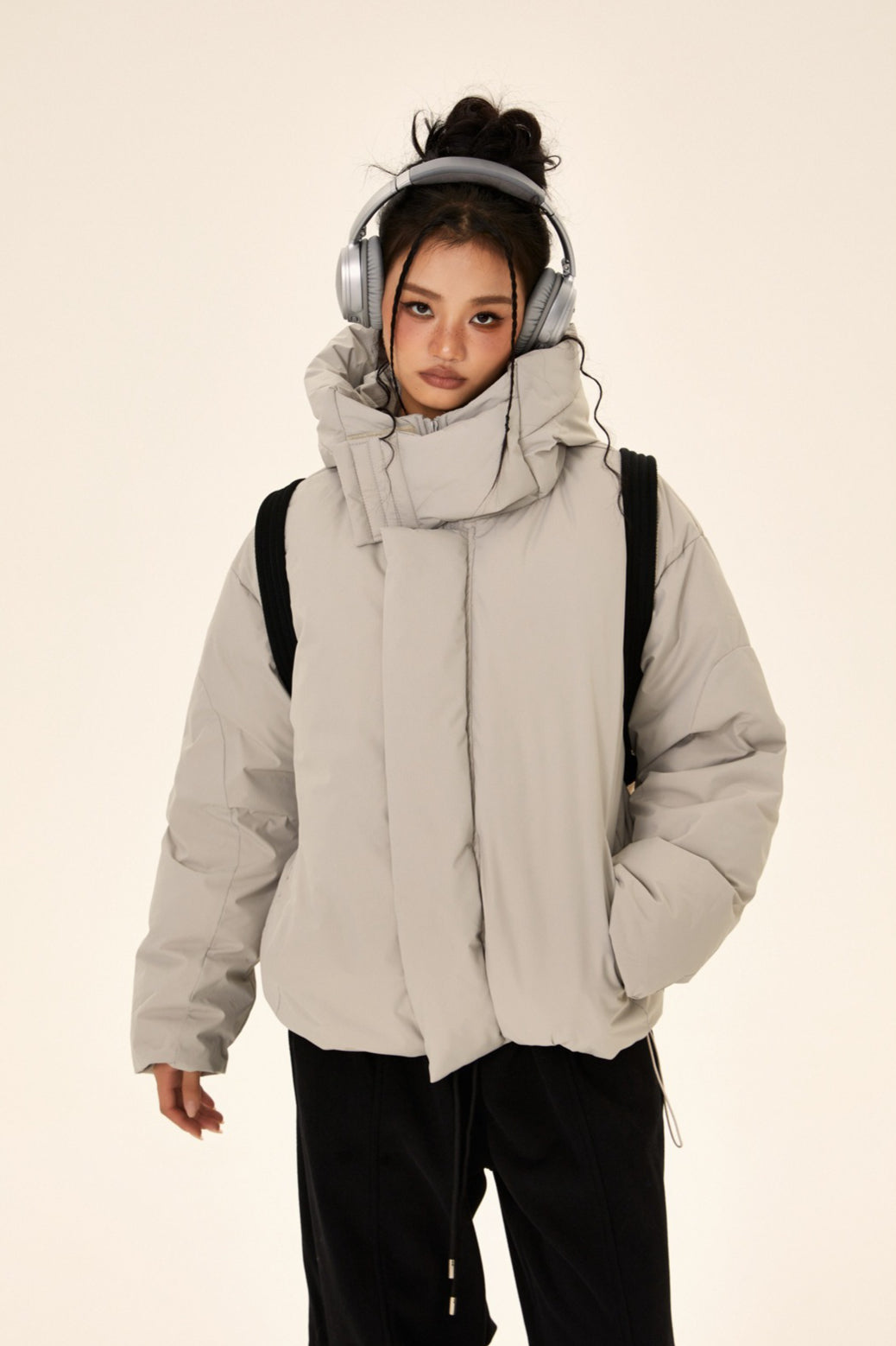 Unisex High Neck Puffer Jacket Secondary image