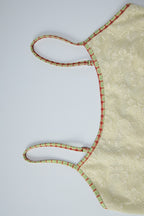 Beige Lace Patchwork U Neck Cami