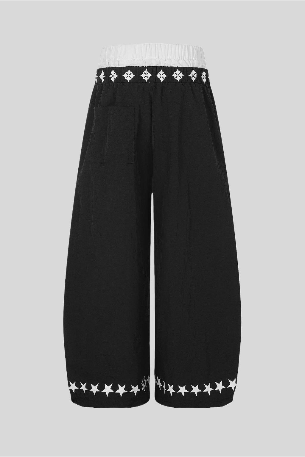 Star Graphic Contrast Waist Sweatpants