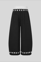 Star Graphic Contrast Waist Sweatpants