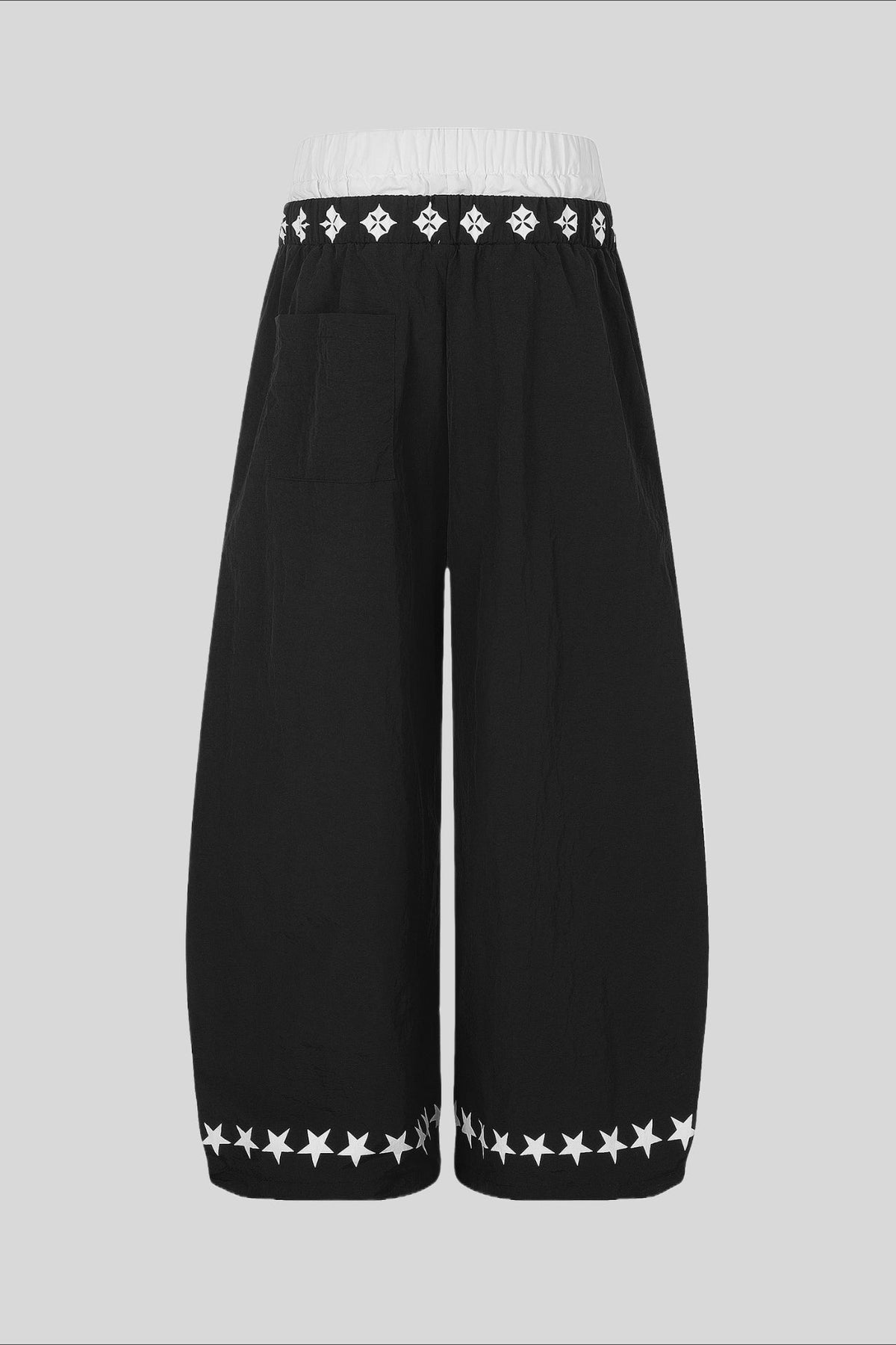 Star Graphic Contrast Waist Sweatpants