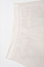 Linen Blend Pleated Casual Shorts