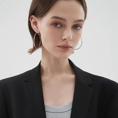 Oversized Titanium Steel Hoop Earrings