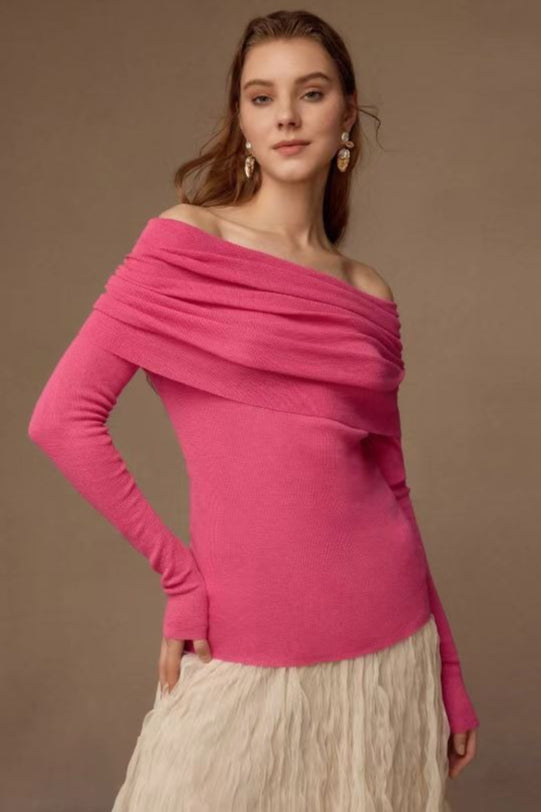 Boat Neck Wool Knit Bodycon Sweater Secondary image