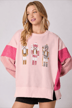 Sequin Toy Soldier Crew Neck Sweatshirt