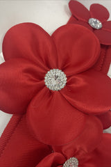 Sexy Deep V Floral Tie Waist Mini Dress