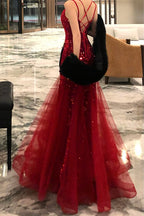 Sexy Sequin Spaghetti Strap Evening Prom Dress