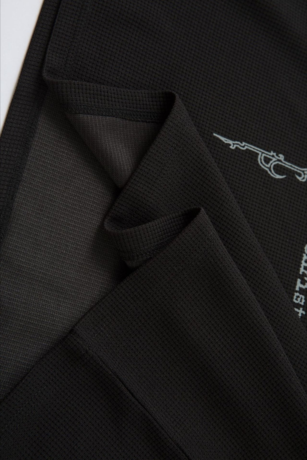 Barbed Wire Graphic Layered Polo Collar Tee