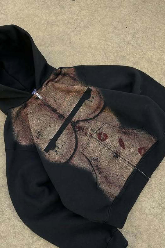 Artistic Portrait Sexy Full Zip Hoodie