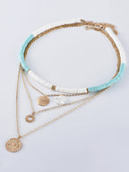 Flower Layer Necklace Gold Jewelry
