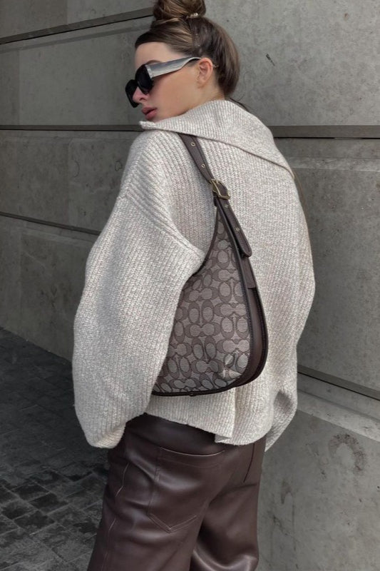Half Zip Casual Knit Sweater Secondary image
