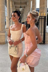 Strapless Scarf Detail Bodycon Sexy Mini Dress