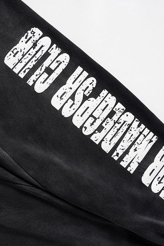 Washed Double Waist Baggy Sweatpants