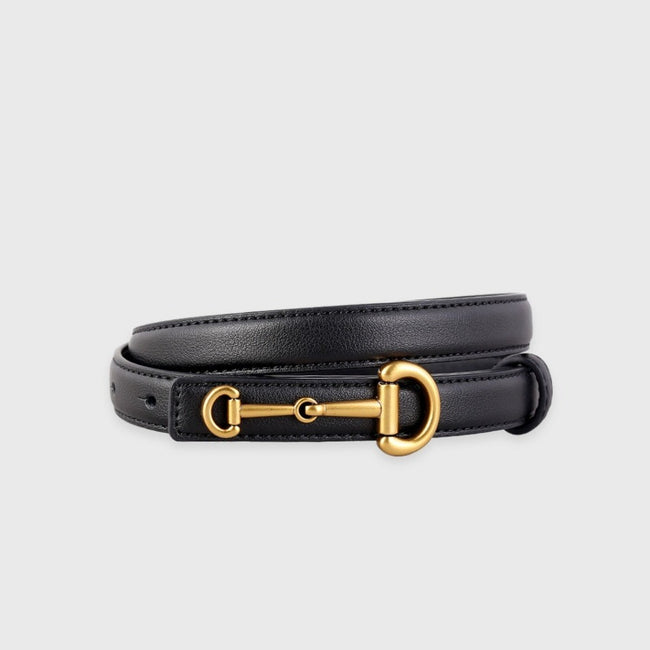 Horseshoe Buckle Slim Minimal Casual Belt Main image