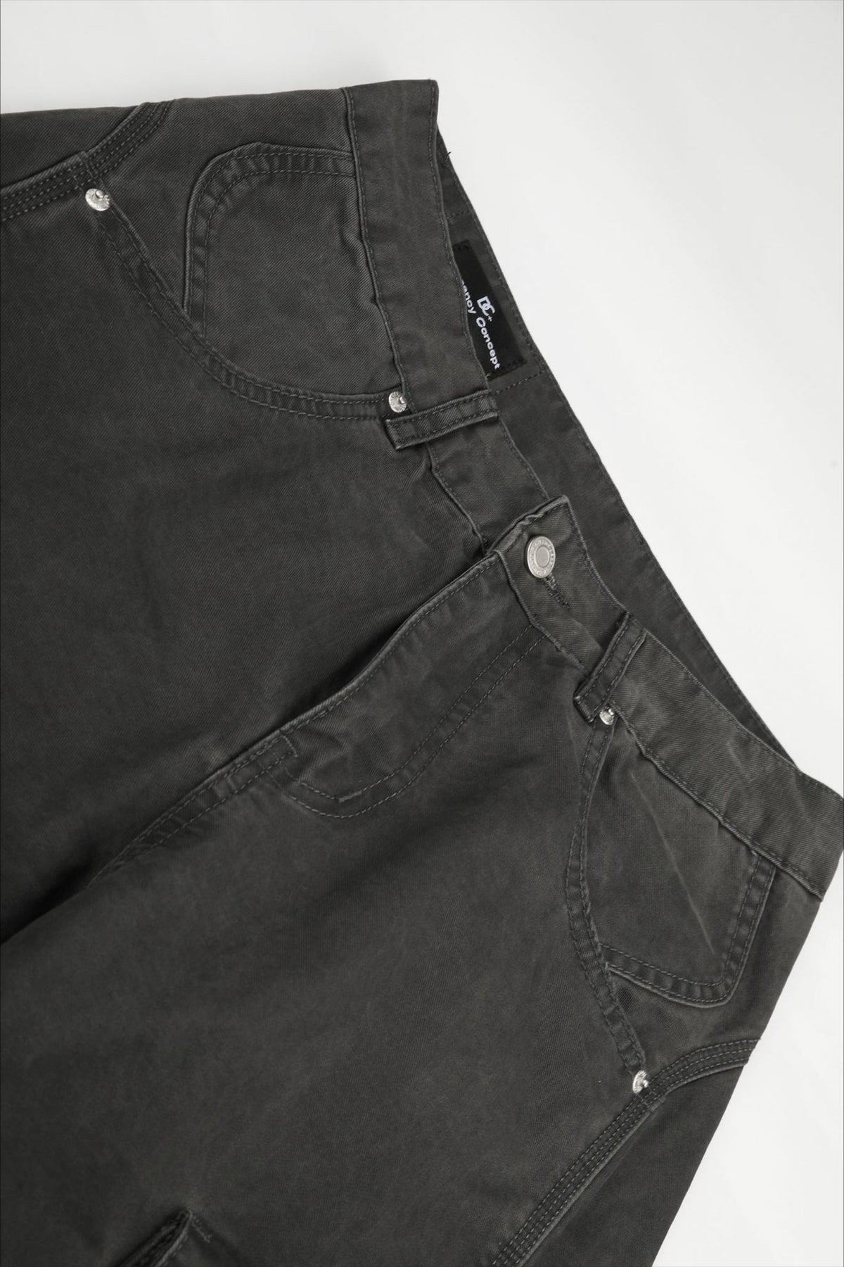 Studded Pocket Wide Leg Cargo Pants