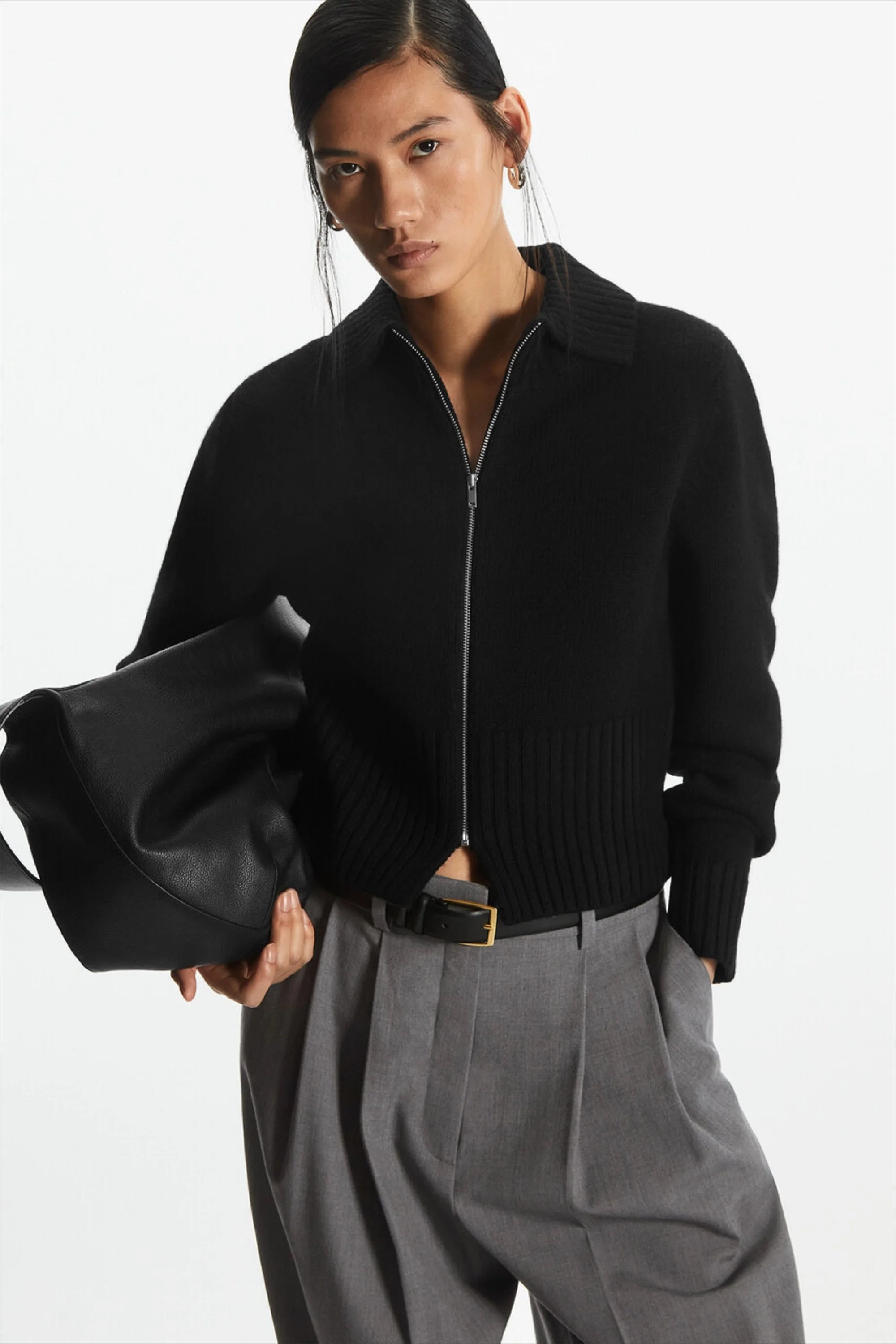 Casual Wool Blend Short Cardigan Secondary image
