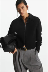 Casual Wool Blend Short Cardigan