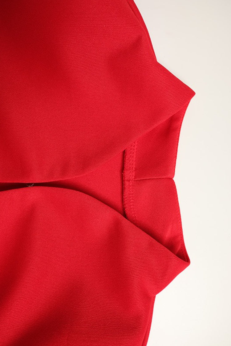 Long Sleeve Keyhole Mini Cocktail Dress