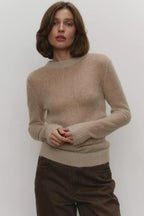 Mohair Round Neck Knit Top