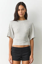Striped Crew Neck Slim Fit Short Sleeve Tee