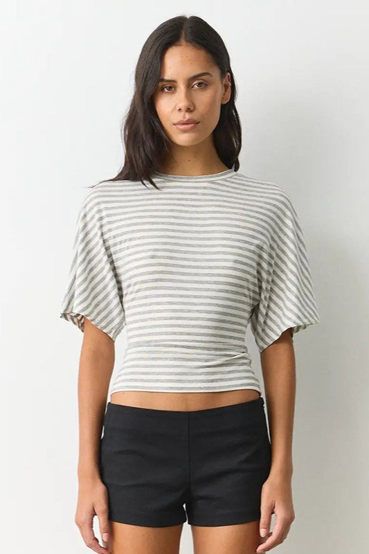 Striped Crew Neck Slim Fit Short Sleeve Tee
