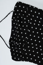 Polka Dot Halter Strapless Mini Dress