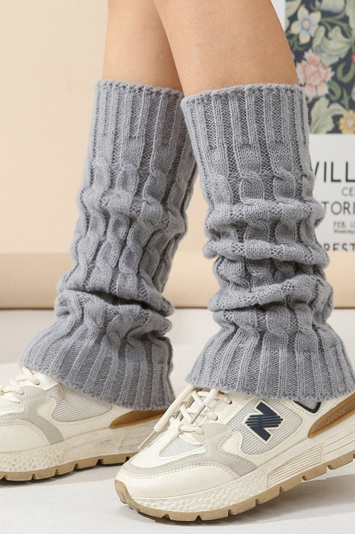 Cable Knit Chunky Slouchy Boot Leg Warmers Main image