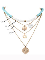 Flower Layer Necklace Gold Jewelry